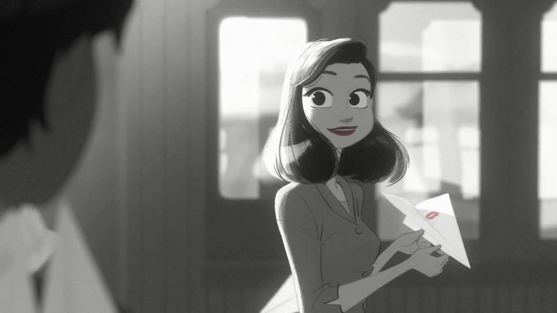Короткометражка про девушку. Paperman Disney кадры.